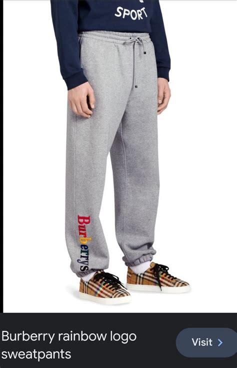 burberry joggers rainbow replica